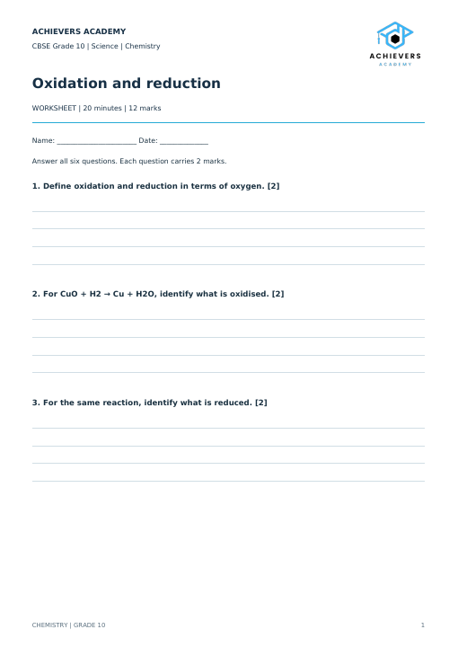 First page of Oxidation and reduction